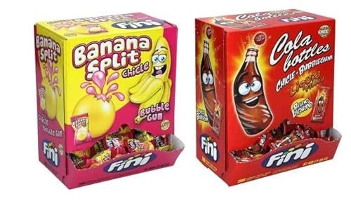 2 Boxen Fini Kaugummi Mix aus 2 Sorten (1x Banane + 1 x Cola Bottles a 1 kg + Space Keks gratis a 45 g von Onlineshop Bormann von Onlineshop Bormann