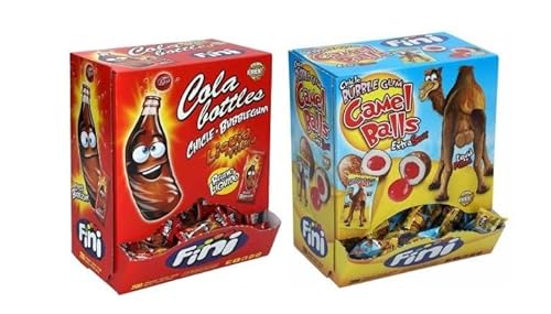 2 Boxen Fini Kaugummi Mix aus 2 Sorten (1x Cola Bottles + 1 x Camel Balls) a 1 kg + Space Keks gratis a 45 g von Onlineshop Bormann von Onlineshop Bormann