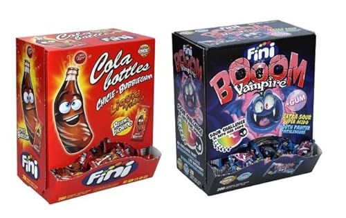 2 Boxen Fini Kaugummi Mix aus 2 Sorten (1x Cola Bottles + 1 x Vampire a 1 kg + Space Keks gratis a 45 g von Onlineshop Bormann von Onlineshop Bormann