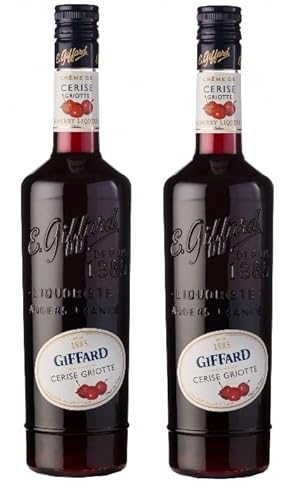 2 Flaschen Giffard Creme de Cerise Griotte a Cherry Liquer 16% Vol. a 700ml (Kirschlikör) + Space Riegel von Onlineshop Bormann von Onlineshop Bormann