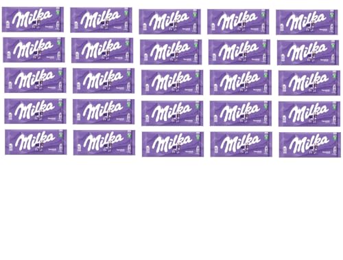 25 Tafeln Milka Alpenmilch Schokolade a 90g + Space Keks Gratis a 45g Großpackung von Onlineshop Bormann