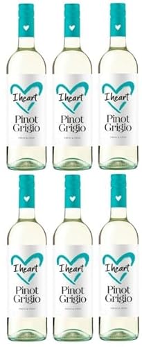 6 Flaschen I Heart Pinot Grigio, QbA, trocken, weiß a 0,75 L 11,5% vol. + Space Keks gratis a 45 g von Onlineshop Bormann von Onlineshop Bormann