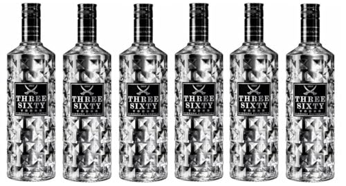 6 Flaschen Three Sixty Vodka 0,7 L 37,5% vol. a 0,7l Wodka + Space Reigel von Onlineshop Bormann von Onlineshop Bormann