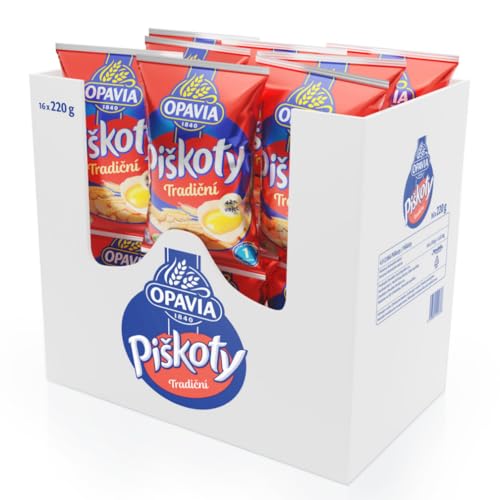 Opavia Piškoty - Biskuits Traditionell (16 Packungen à 220g = 3520g) von Opavia