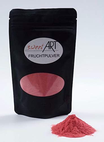 Erdbeer Fruchtpulver, gerfriergetrocknet 100 g mit Rezeptvorschlag von sweet Art Germany