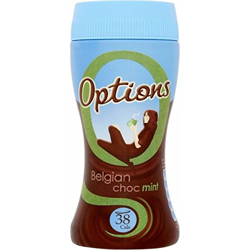 Optionen Belgian Chocolate Mint Instant Hot Chocolate Drink (220g) - Packung mit 2 von Options
