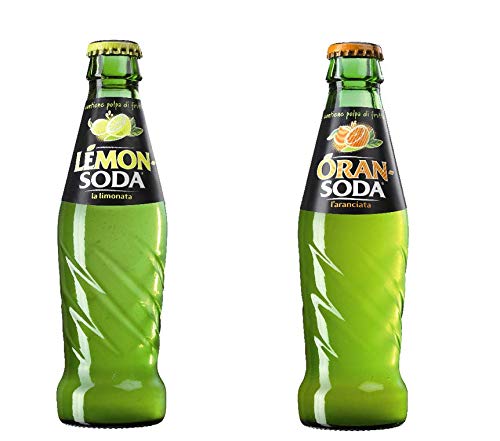 Testpaket Lemonsoda Limonade Zitronengetränk Oransoda Orangensaft Orangensaftgetränk Glasflasche ( 48 x 200ml ) alkoholfreies kohlensäurehaltiges Getränk Softdrink von UOOTPC