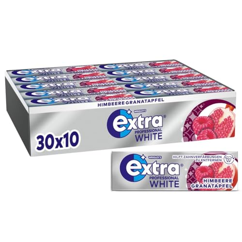 Orbit White Kaugummi | Raspberry Pomegranate | Zuckerfrei | 30 Packungen (30 x 10 Dragees) | 420 g von Orbit