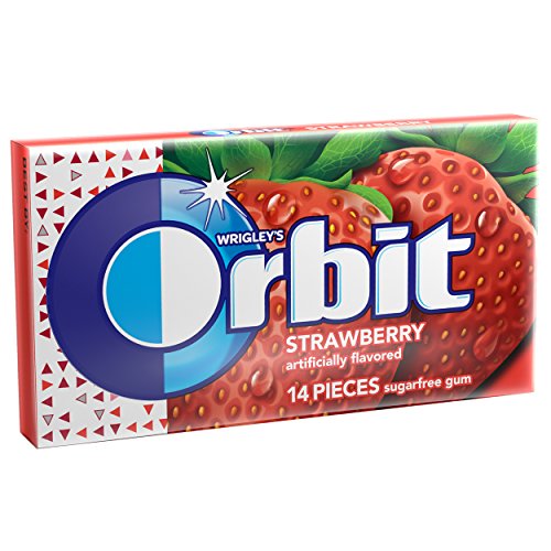 Orbit Zuckerfreier Erdbeergummi, 14 Stück von Orbit