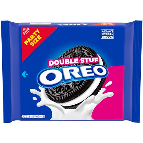 OREO Double Stuf Schokoladen-Sandwich-Kekse, Partygröße, 750 ml von Oreo