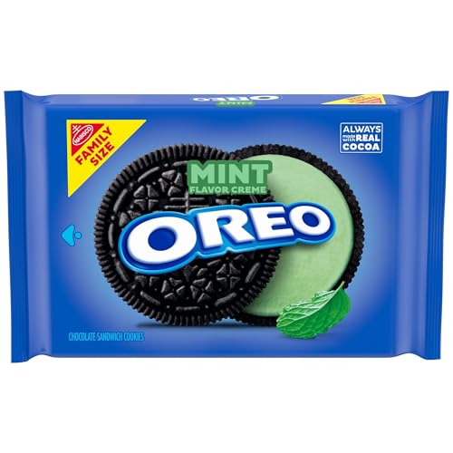 OREO Mint Creme Chocolate Sandwich Cookies, Familiengröße, 530 ml von Oreo