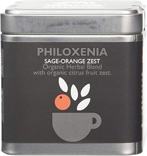 Organic Islands Philoxenia Griechische Bio Teemischung mit Salbei und Orangenschale von Naxos, Griechenland in Metallbox, 2er Pack x 28,35 g (Ingesamt: 56,7 g) von Organic Islands