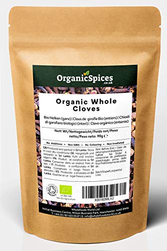 Organic Cloves (whole) | Premium Quality | Soil Association Certified | (90g) von OrganicSpice