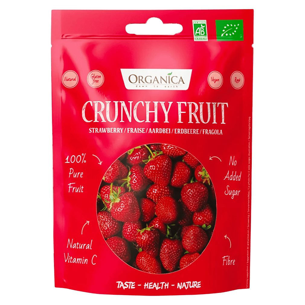 Bio Crunchy Fruit, Erdbeeren von Organica