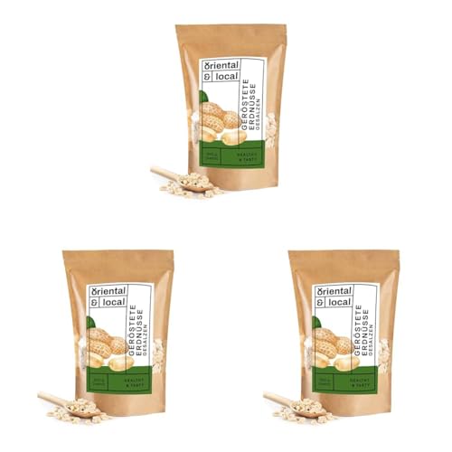 Oriental & Local Erdnüsse 500g - Erdnüsse Geröstet und Gesalzen - Erdnüsse Naturbelassen - 100% Naturprodukt - Nüsse Großpackung - Erdnüsse Gesalzen 0,5kg (Packung mit 3) von Oriental & Local