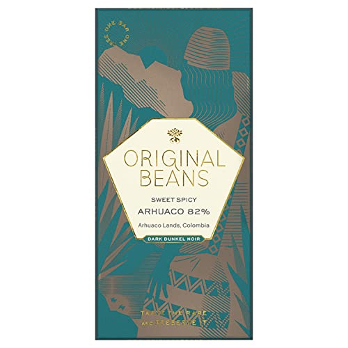 Original Beans - Arhuaco Businchari 82% Schokolade - 70 g Tafel / CH-BIO-006 - Spitzen von süßen Gewürzen, Lakritz und Sesam von Original Beans