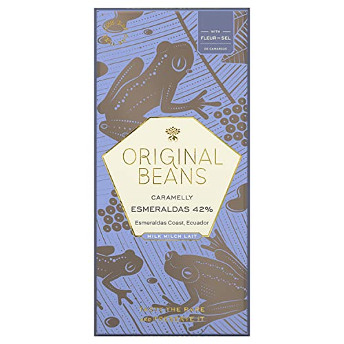 Original Beans - BIO Esmeraldas Milk 42% Schokolade - 70g Tafel / CH-BIO-006 - Noten von Karamell und Haselnuss mit Fleur de Sel von Original Beans