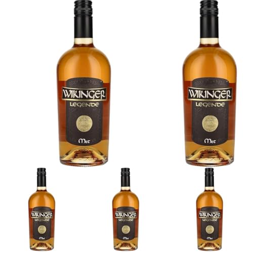 Wikinger Legende Met (0,75 l) – Premium Met Honigwein aus dem Wikingerland – Aromatischer Honigmet mit mildwürzigem Blütenhonig & feiner Eichenholz-Note – 10% Vol. (Packung mit 5) von Original Wikinger Met