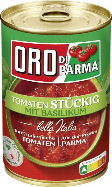 Oro di Parma Tomaten stückig mit Basilikum von Oro di Parma