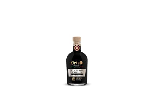 Ortalli - Balsamico Clelia / Hohe Dichte, süß-würzig / Perfekt für Fisch, Fleisch, Salate, Risotto, Käse, Eier & Eis / Ohne Farbstoffe/Karamell / 250 ml Flasche von Ortalli