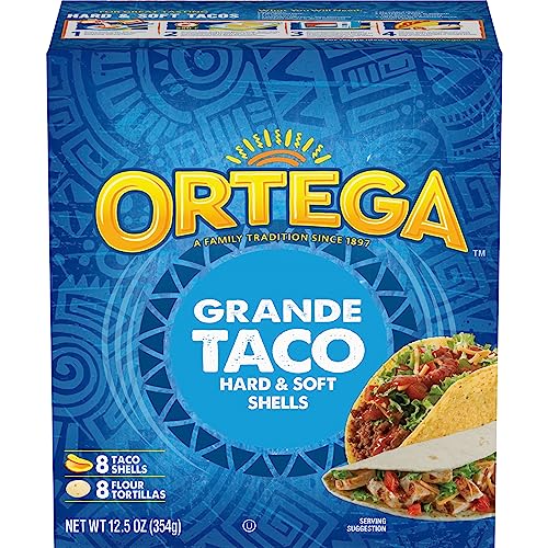 Ortega Taco Muscheln, Grande Hard & Soft, 8 Stück von Ortega