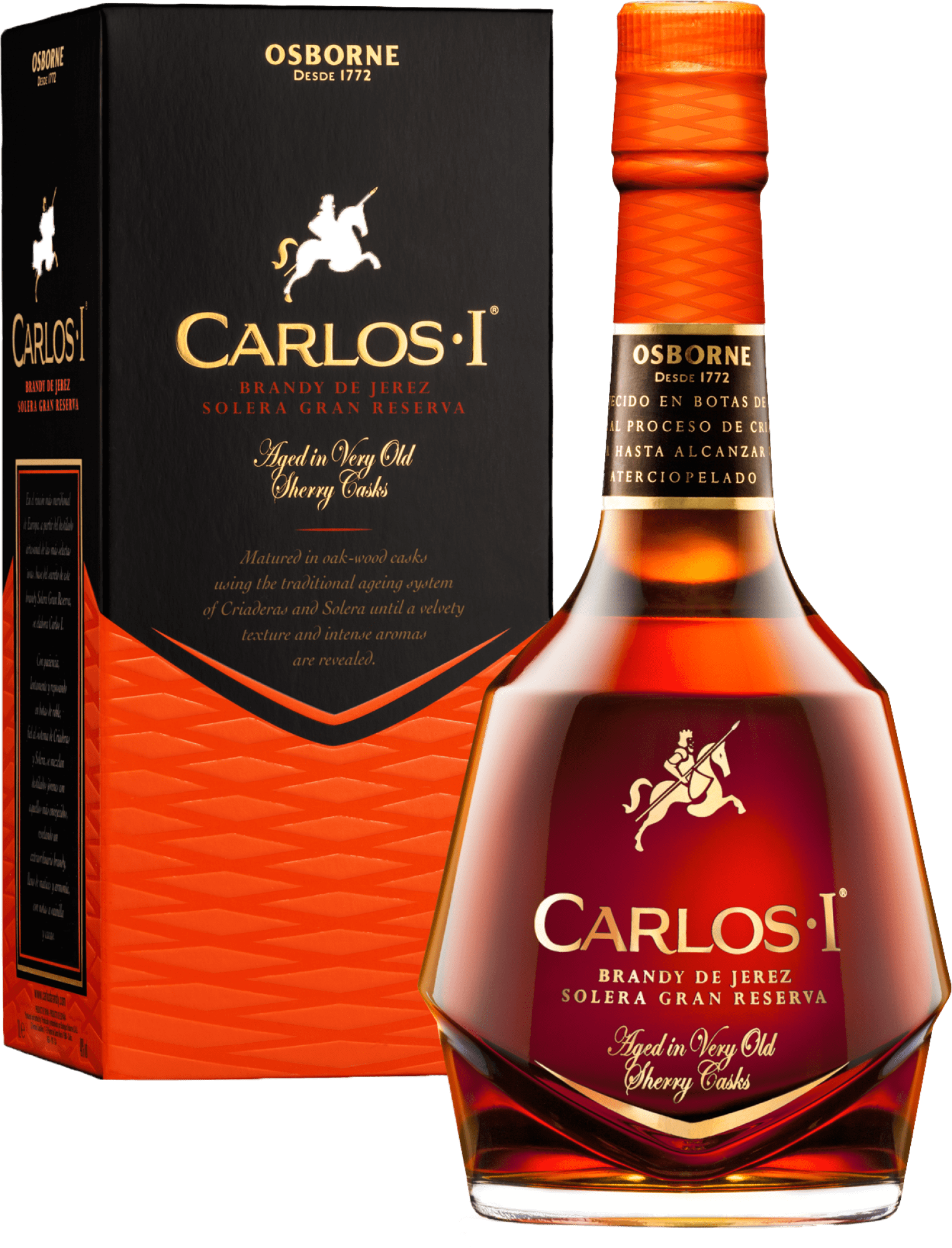 Carlos I Brandy de Jerez Solera Gran Reserva in Geschenkverpackung