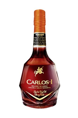 CARLOS I Brandy aus Jerez Solera Gran Reserva | Hergestellt aus Trauben nach dem Criadera- und Solera-Verfahren und gereift in alten Jerez-Fässern. Alkoholgehalt: 40 %. Flasche: 70 cl. von Carlos I