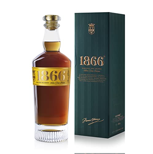 Osborne 1866 Brandy de Jerez – Solera Gran Reserva, hochwertiger Brandy aus Spanien gereift nach dem Solera-Verfahren in edler Geschenkpackung mit 40% vol. (1x 0,7l) von Osborne