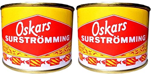 2 x Oskars Surströmming 440g/300g Fisch Dose (fermentierte Heringe) von Oskars