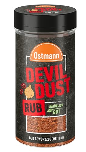 Ostmann Gewürze - Devil Dust | BBQ Rub Gewürzzubereitung | Scharfe Trockenmarinade für Grillfleisch | 140 g im Streuer von Ostmann