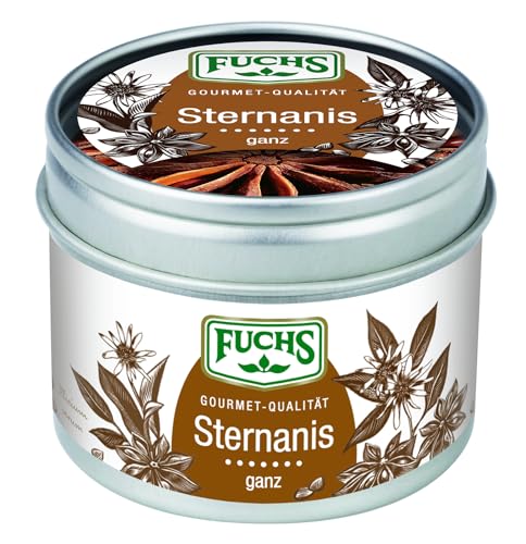 Fuchs Gewürze - Sternanis ganz | 9 Stück/16 g in aromaschonender Dose von Ostmann