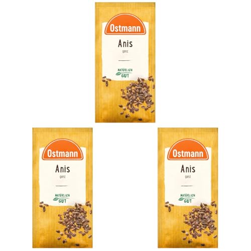 Ostmann Gewürze - Anis ganz | Ungemahlener Anis, ideal für Anistee | 15 g im Beutel (Packung mit 3) von Ostmann