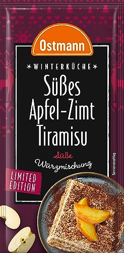 Ostmann Gewürze – Apfel-Zimt Tiramisu Würzmischung | für 3 Portionen | für Tiramisu mit Zimt, Apfel- und Orangenpulver| 15 g im Beutel von Ostmann