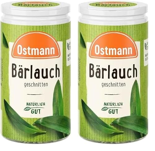 Ostmann Gewürze - Bärlauch geschnitten | Milder Knoblauch-Geschmack | Für Ei- oder Reisgerichte sowie Quarkdips | 15 g in der Streudose (Packung mit 2) von Ostmann