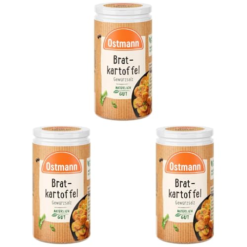 Ostmann Gewürze - Bratkartoffel Gewürzsalz | Pikant-salziges Gewürz für Kartoffelgerichte | 60 g in der Streudose (Packung mit 3) von Ostmann