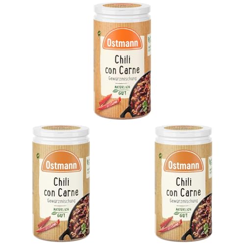 Ostmann Gewürze - Chili con Carne Gewürzmischung | Gewürz für mexikanisches Chili oder Taco-Füllungen | 35 g in der Dose (Packung mit 3) von Ostmann