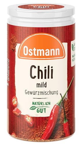 Ostmann Gewürze - Chili mild Gewürzmischung | Milde Schärfe und pikantes Aroma für Dips, Fleisch und Gemüsepfannen | 35 g in der Streudose von Ostmann