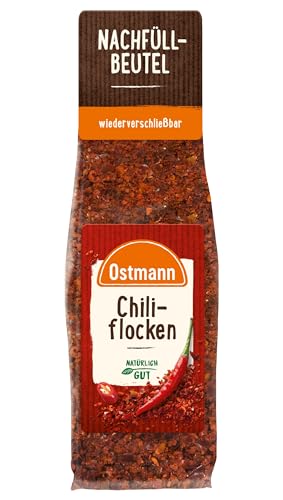 Ostmann Gewürze - Chiliflocken | Scharfes Topping für allerlei Gerichte | Zum Nachfüllen der Streudose | 45 g im Beutel von Ostmann