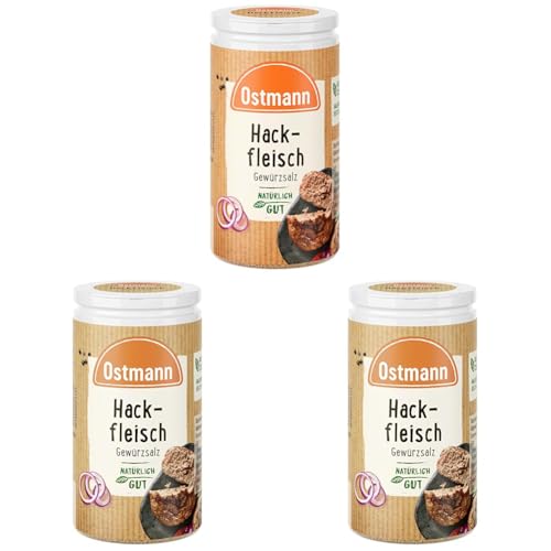 Ostmann Gewürze - Hackfleisch Gewürzsalz | Gewürz für Hackfleisch, Buletten oder Cevapcici | 60 g in Streudose (Packung mit 3) von Ostmann