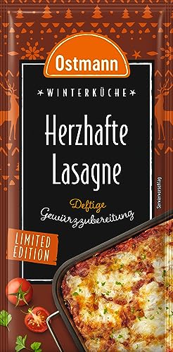 Ostmann Gewürze – Herzhafte Lasagne Gewürzzubereitung | für 4 Portionen | für deftige Lasagne mit Fleisch oder veggie | 15 g im Beutel von Ostmann