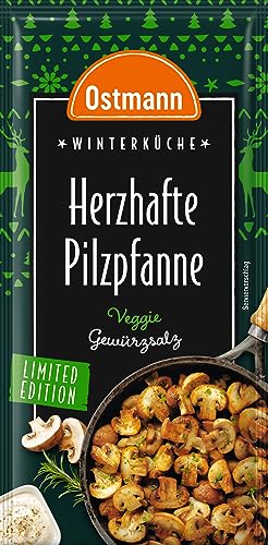 Ostmann Gewürze – Herzhafte Pilzpfanne Gewürzsalz, für 4 Portionen, für herzhaft gebratene Champignons, für 4 Portionen 10 g im Beutel (Verpackungsdesign kann abweichen) von Ostmann