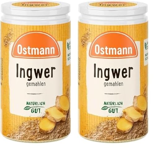 Ostmann Gewürze - Ingwer gemahlen | Nachfüllbare & recyclebare Verpackung | 30 g in der Streudose (Packung mit 2) von Ostmann