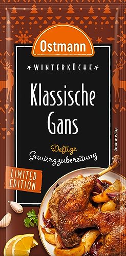 Ostmann Gewürze – Klassische Gans Gewürzzubereitung, für 4 Portionen, aromatischer Geschmack für Gans-Gerichte, 16 g im Beutel (Verpackungsdesign kann abweichen) von Ostmann