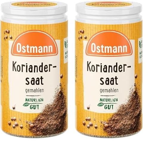 Ostmann Gewürze -Koriander gemahlen | Für Curry, selbstgemachtes Brot oder Braten | 25 g in der Streudose (Packung mit 2) von Ostmann