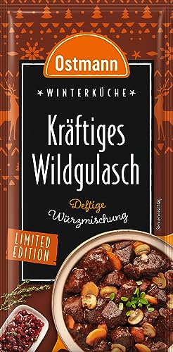 Ostmann Gewürze – Kräftiges Wildgulasch Würzmischung, für 4 Portionen, mit Wacholder, Thymian und Piment,15 g im Beutel (Verpackungsdesign kann abweichen) von Ostmann