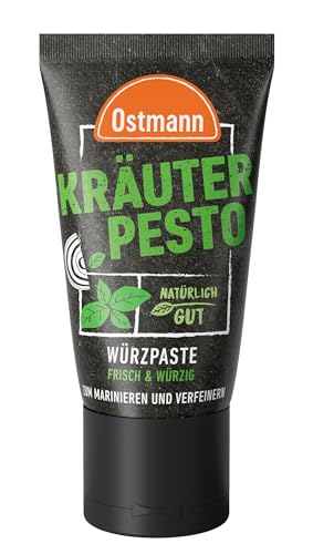 Ostmann Gewürze - Kräuter Pesto Würzpaste | Mediterrane Grillpaste zum Marinieren von Fleisch und Gemüse | Ideal für selbstgemachte Kräuterbutter | Aus natürlichen Zutaten | 55 g in der Tube von Ostmann
