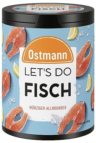 Ostmann Gewürze - Let's Do Fisch Allrounder | Gewürzsalz für Bratfisch, Flammlachs und Meeresfrüchte | Würziger Allrounder mit Senf, Zitrone und Dill | 85 g in recyclebarer Metalldose von Ostmann