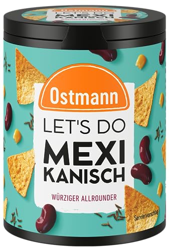 Ostmann Gewürze - Let's Do Mexikanisch | Gewürzzubereitung für Enchiladas, Fajita, Taco oder Chili con Carne | Würziger Allrounder mit Kreuzkümmel und Chili | 70 g in recyclebarer Metalldose von Ostmann