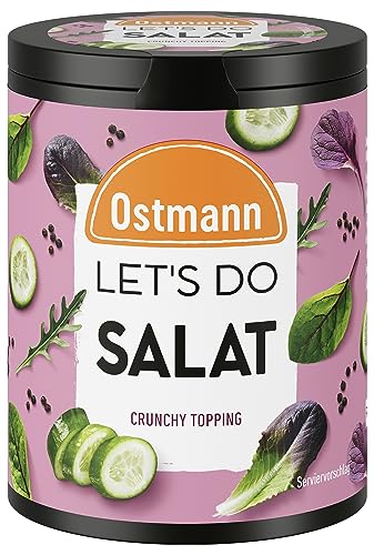 Ostmann Gewürze - Let's Do Salat | Gewürzzubereitung für bunte Salate, Bowls oder Nudelsalat | Crunchy Topping mit Sesam und Haselnüssen | 55 g in recyclebarer Metalldose von Ostmann