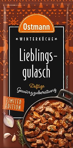 Ostmann Gewürze – Lieblingsgulasch Gewürzzubereitung, für deftiges Wintergulasch, für 4 Portionen, 15 g im Beutel (Verpackungsdesign kann abweichen) von Ostmann